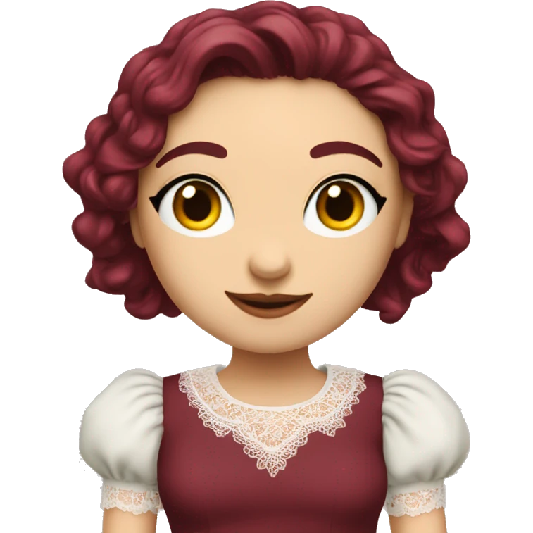 Cute burgundy top with lace  emoji