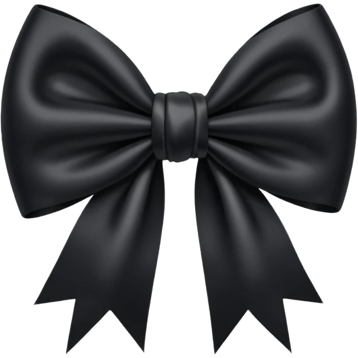 Black bow emoji