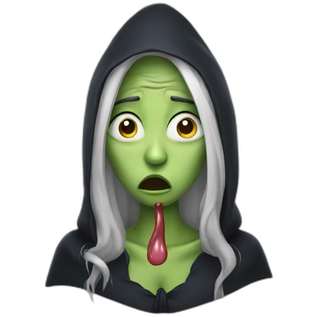 the witch is crying emoji
