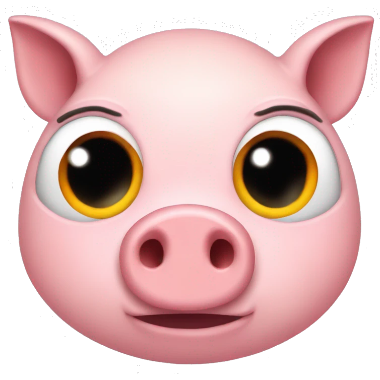 Pig face with devil horns emoji