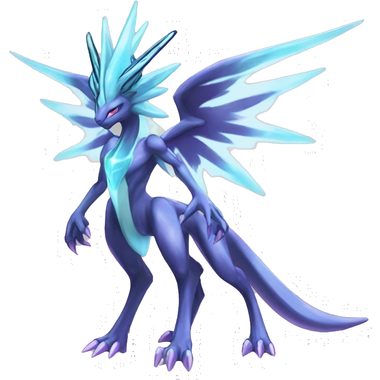  cool edgy shiny colorful godly ethereal Suicune-Dialga-Fakemon full body emoji