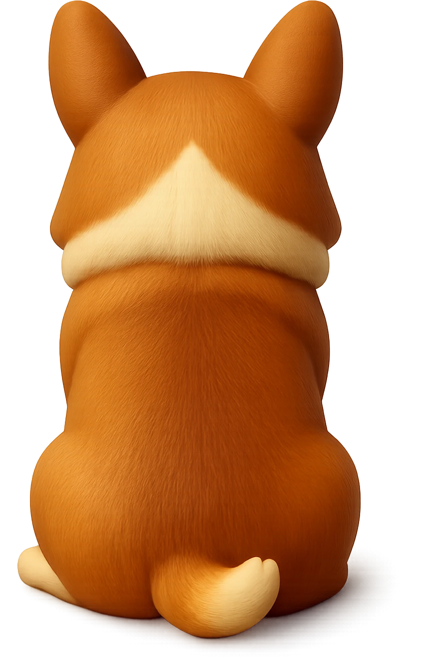 Turn this dog photo into a 3D emoji style with realistic fur texture, keeping all details and the same pose. Transparent background. The style should resemble microsoft style 3d fluent emojis. emoji