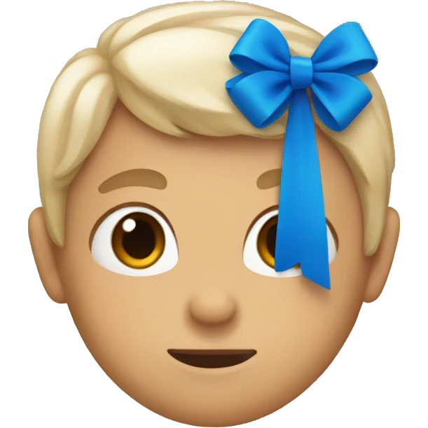 Blue bow emoji