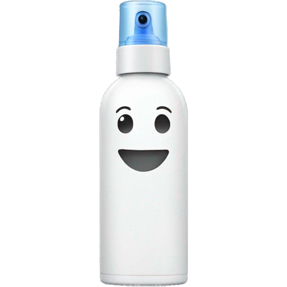 Breath spray with a happy face on bottle  emoji
