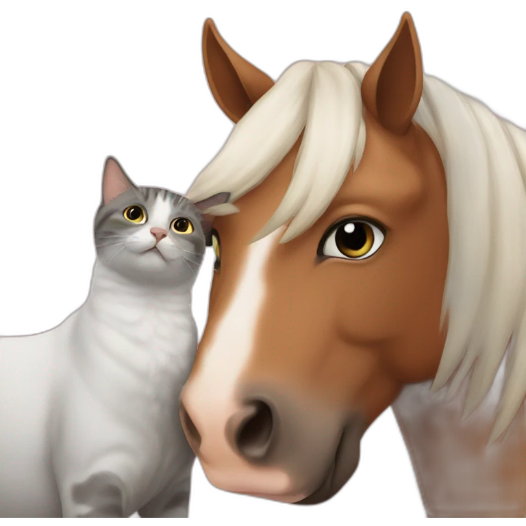 cat under a horse emoji