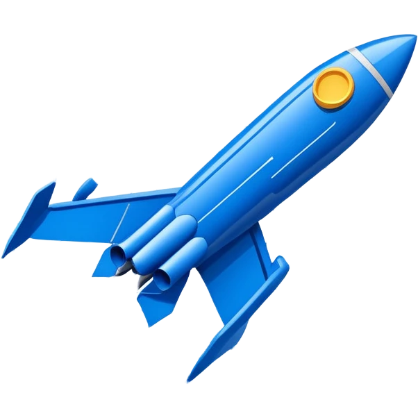 blue blueprint with a dashed line connecting a start point and a destination point emoji