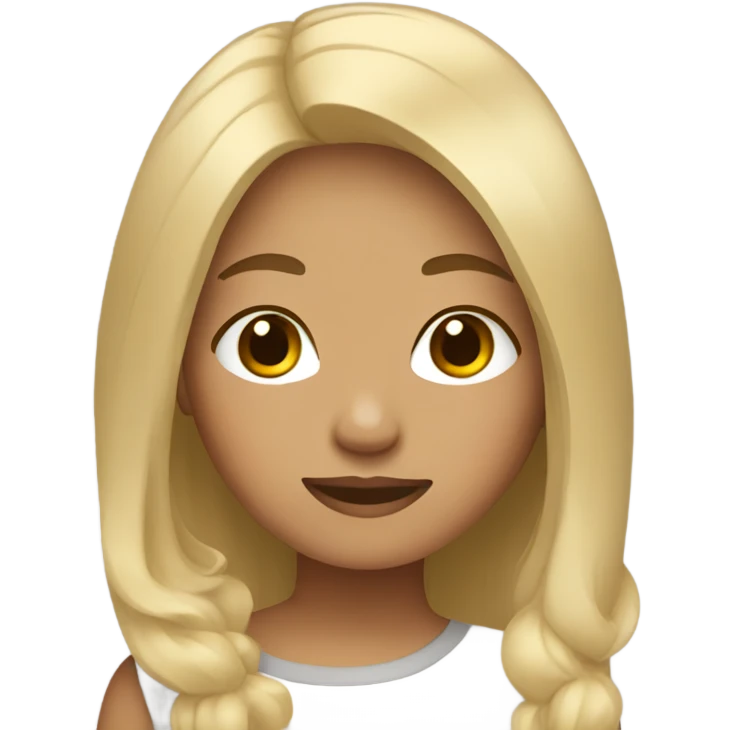 Filipino girl with beige blonde hair  emoji