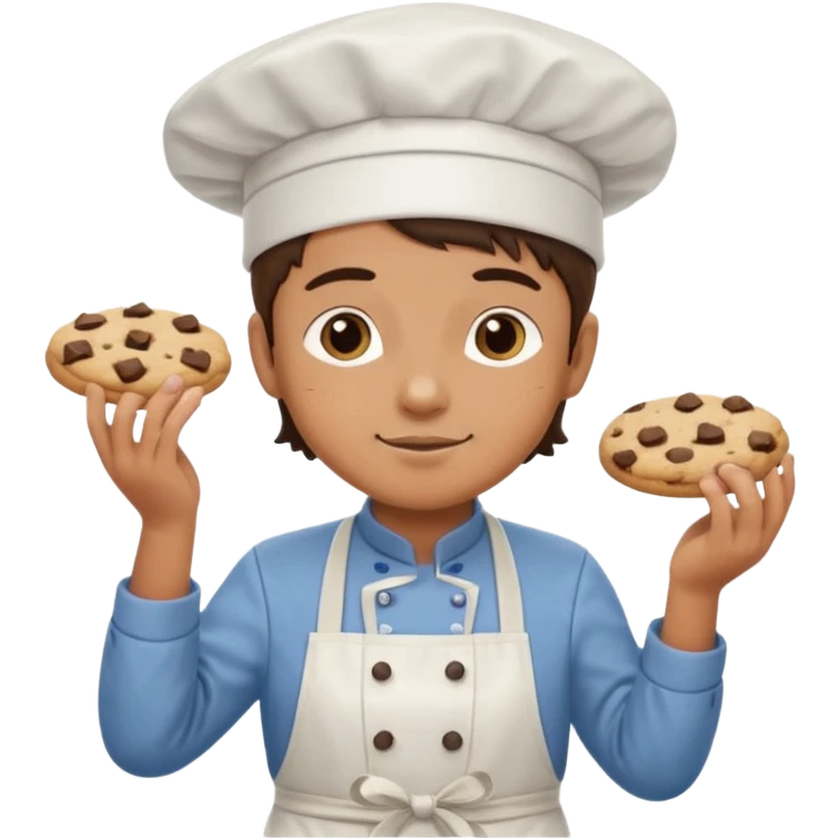 cocinera haciendo cookies emoji