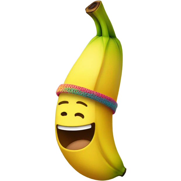 Banana wearing a beanie emoji