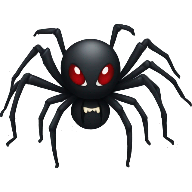 Evil spider black emoji