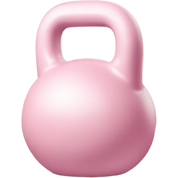 Pastel pink kettlebell emoji