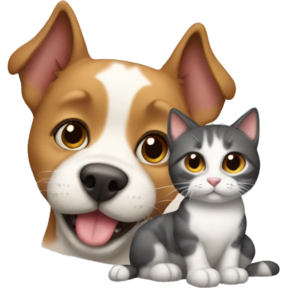Cat with a dog emoji