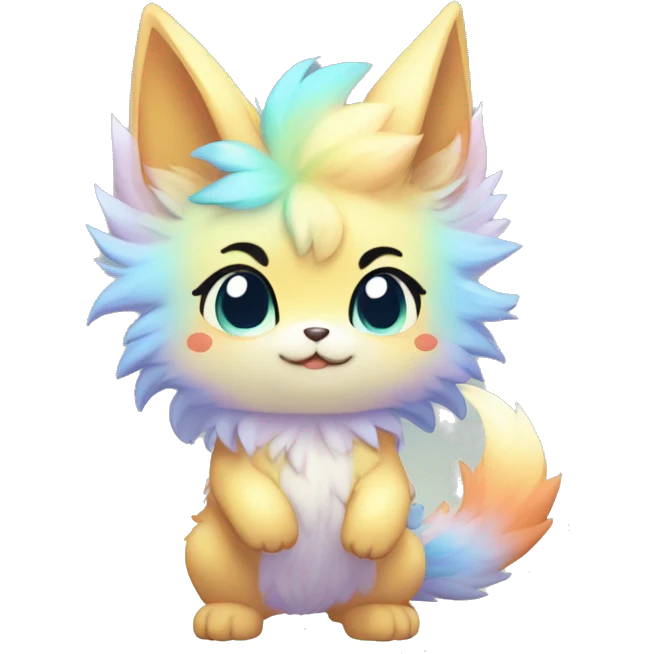Anthro-Pastel-Gradient-Fur-Sona-Chibi-Shiny-Fakémon full body emoji