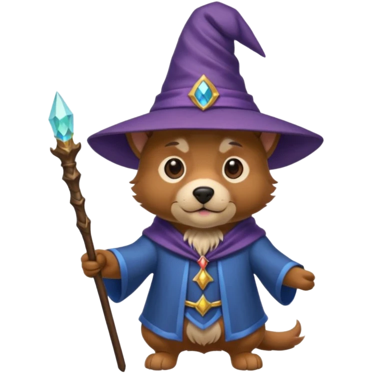 Dog wizard emoji