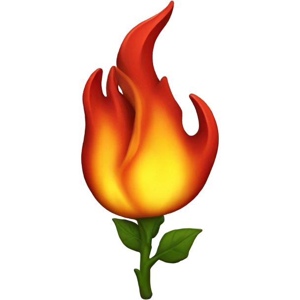 flaming rose black emoji