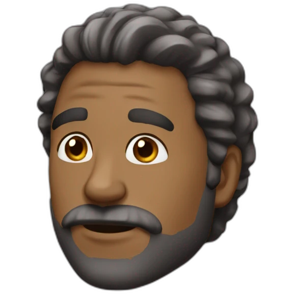 brown Dad Salt and pepper hair emoji