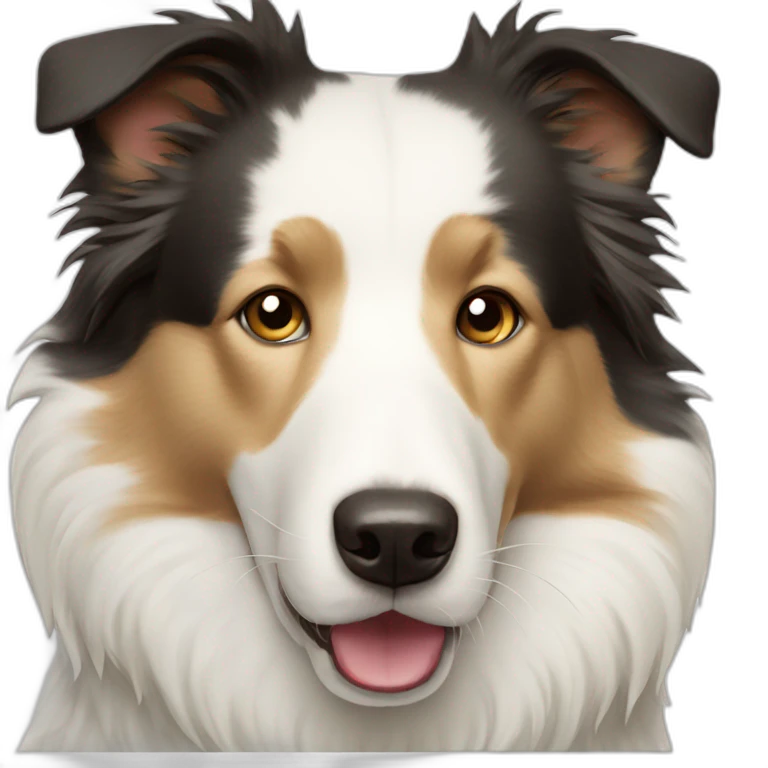 white-border-collie-dog emoji