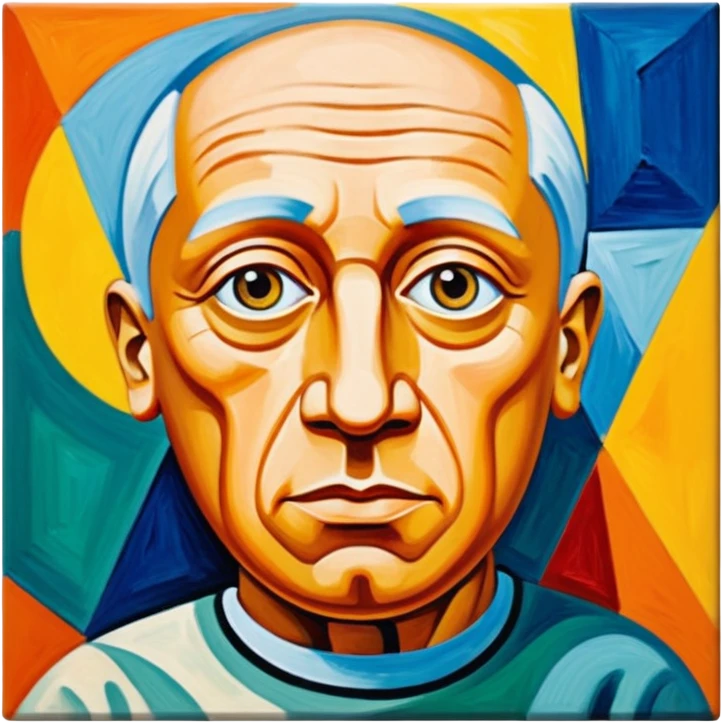 pablo picasso painting on canvas emoji