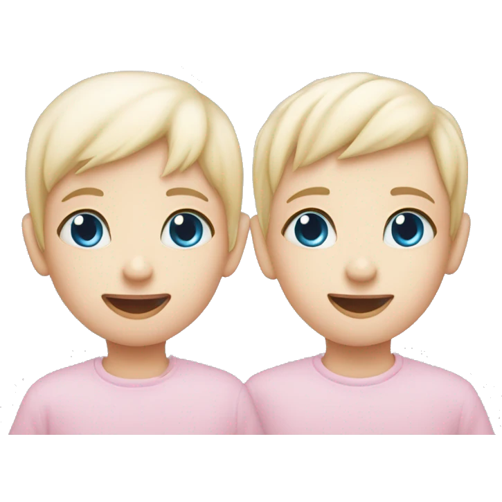 Baby pink and baby blue hearts togetger emoji