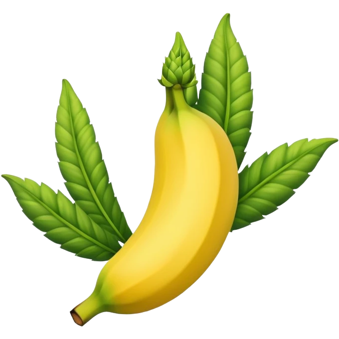 banana weed strain with a cannabis leaf accent emoji