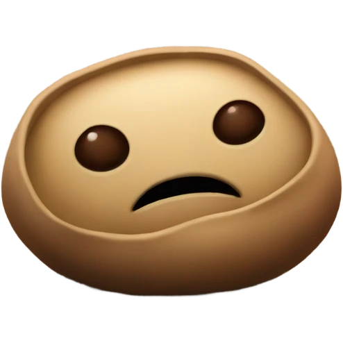 Coffee beans reading on a bean bag emoji