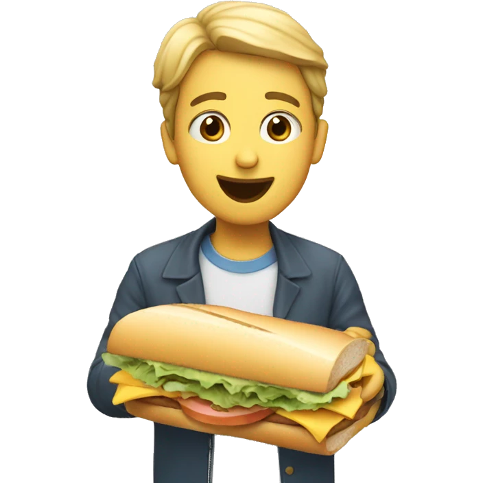Eating a sandwich  emoji