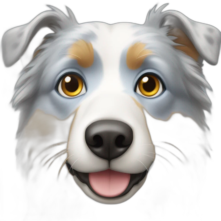 Berger australien avec yeux bleus  emoji
