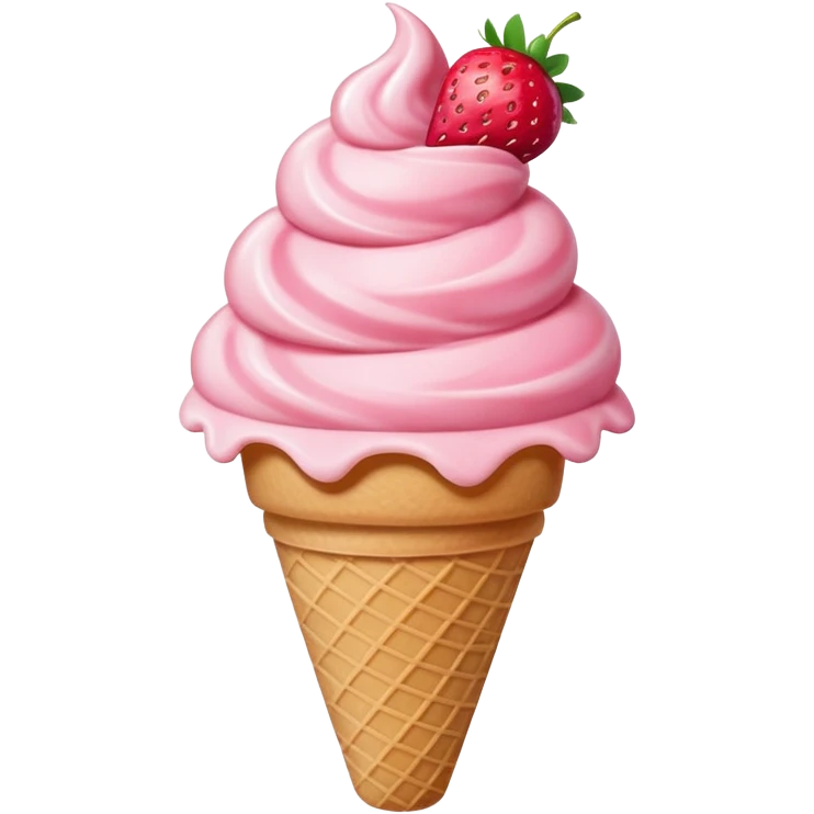 Strawberry ice-cream emoji