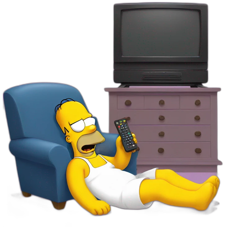 Homer simpson watching tv emoji