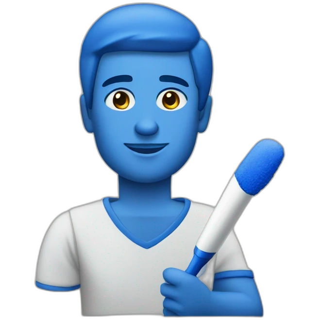 manuel gomes cantor com a caneta azul emoji