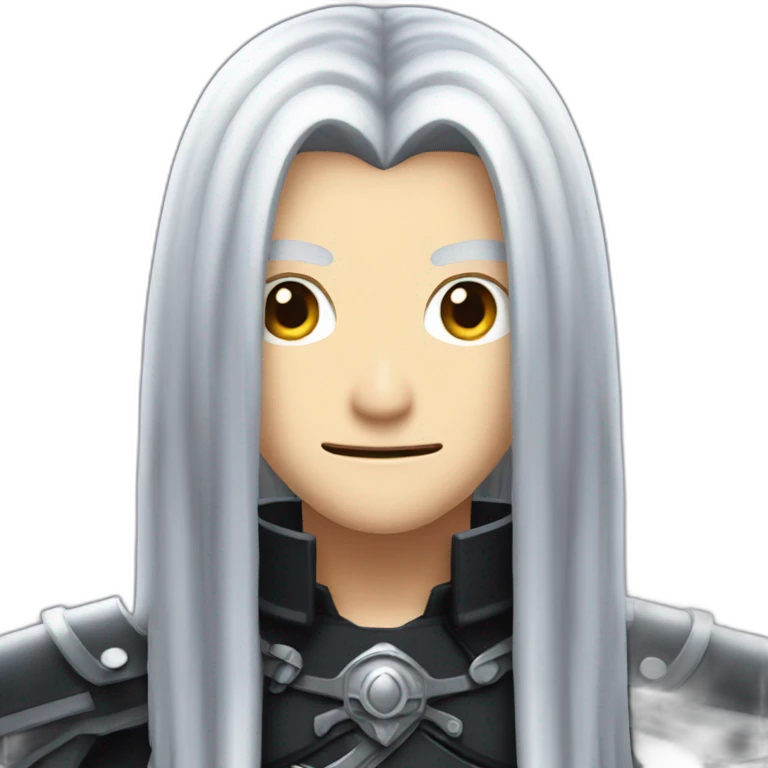 Sephiroth with an IPhone emoji