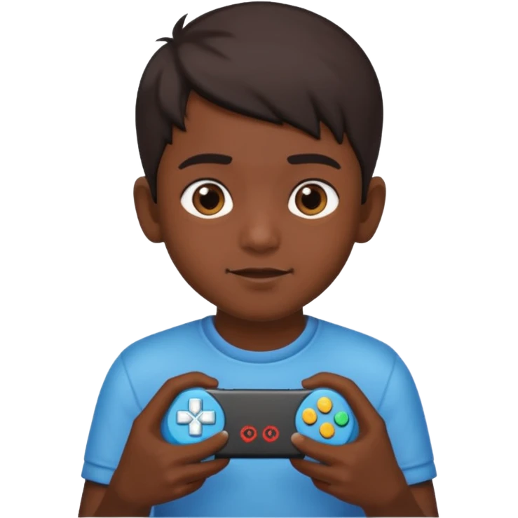 Indian boy playing video game  emoji