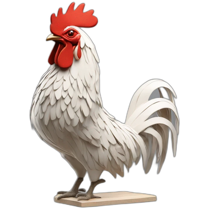 Rooster sculpture art emoji