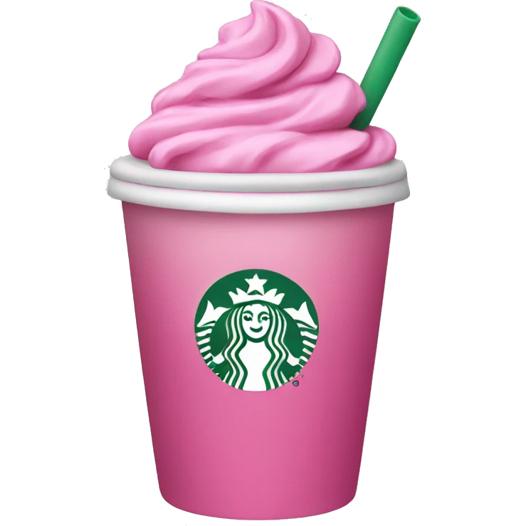 Starbucks drink but pink emoji