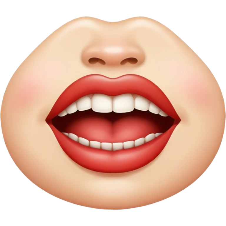 Biting lip emoji