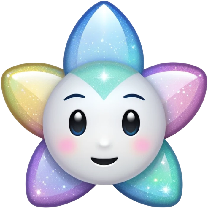 white glory glitter emoji