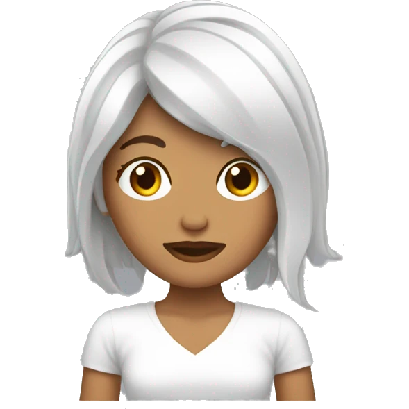 Mujer blanca con el cabello marrón llorando  emoji