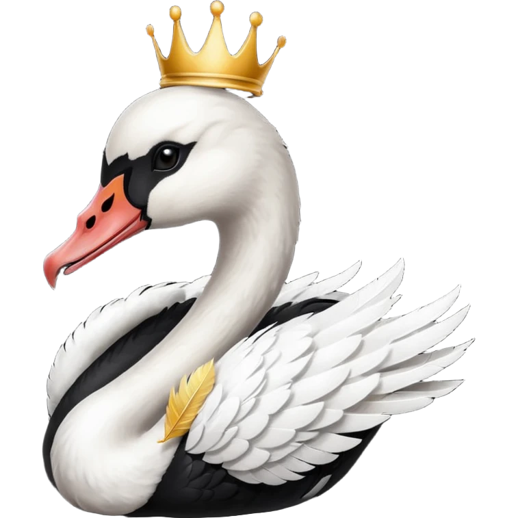 black swan coroa emoji