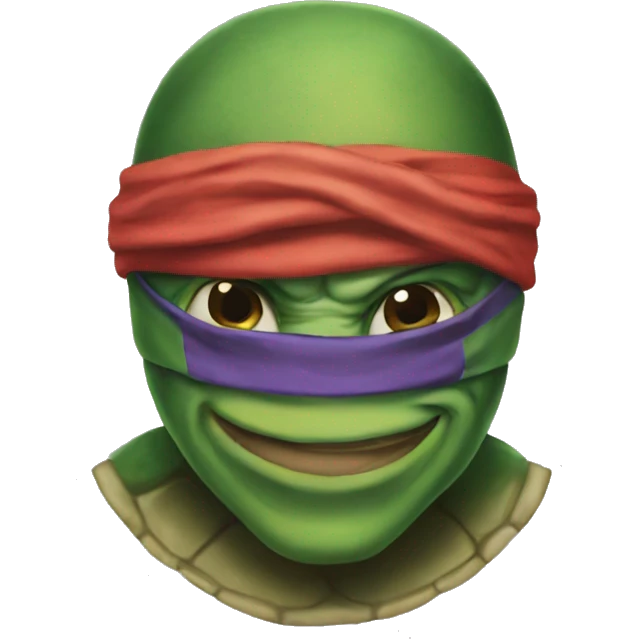 ninja turtle with a clown mask emoji