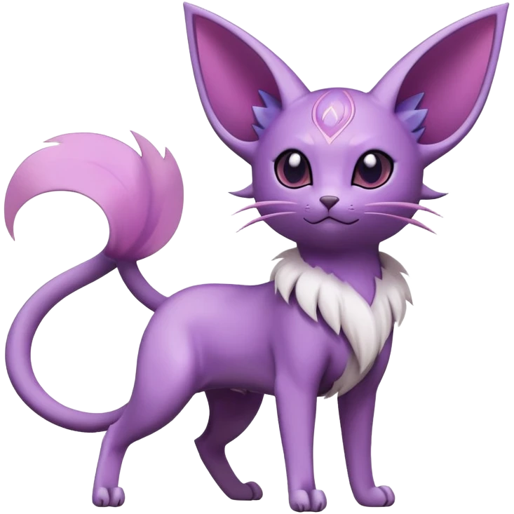 Espeon-Persian-Pokémon-Fakémon-hybrid-creature (full body) emoji