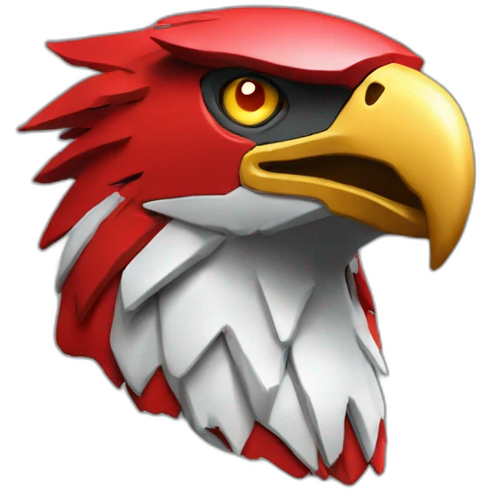 mecha eagle head red emoji