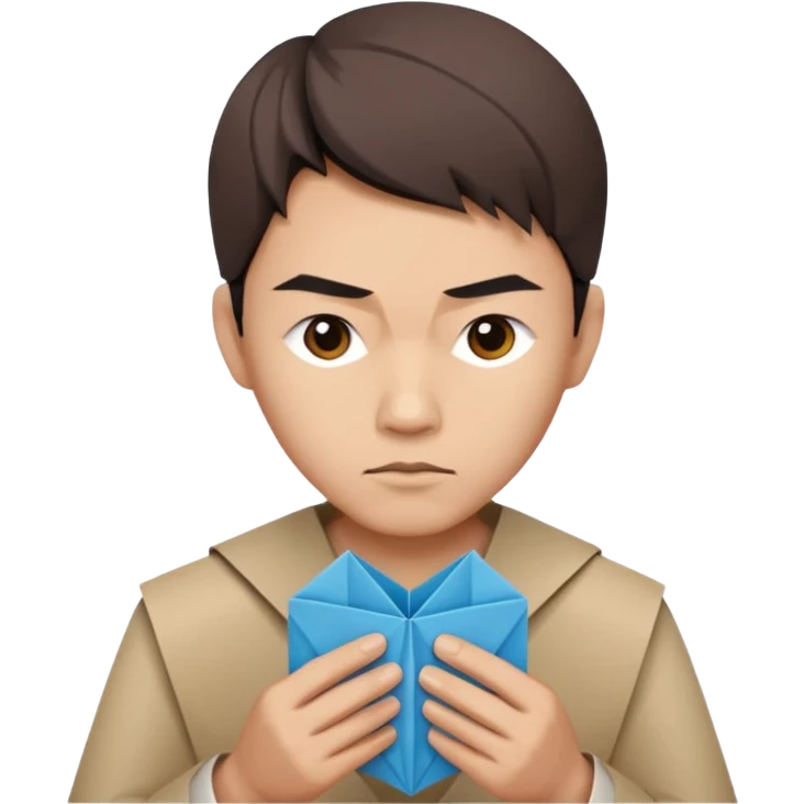 the man who does origami emoji