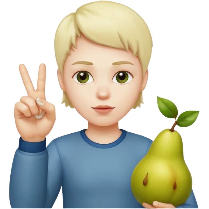 Birne zeigt Mittelfinger  emoji