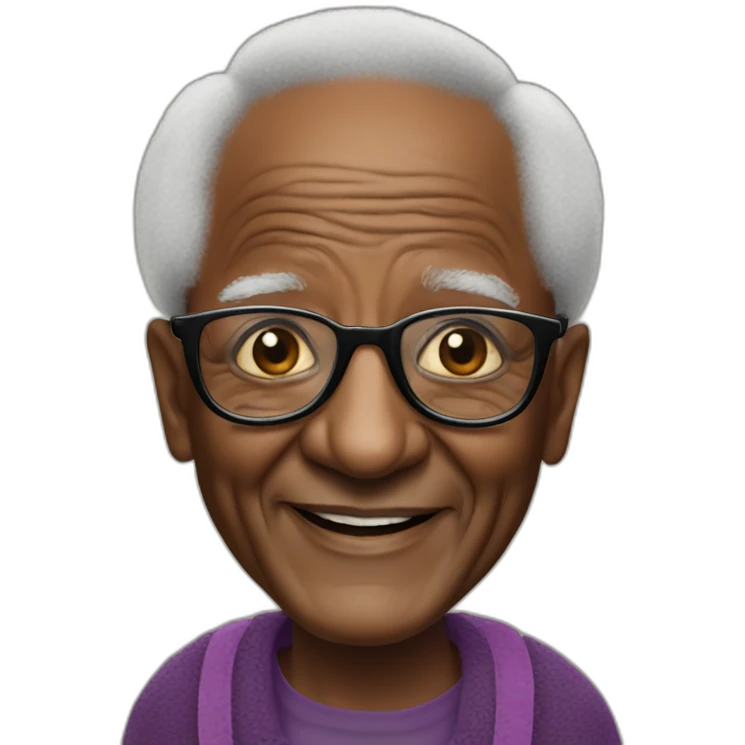 Desmond Tutu in a tutu emoji