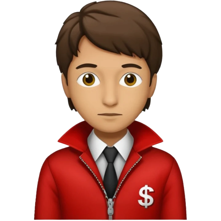 Tokyo in Money Heist, realistic emoji