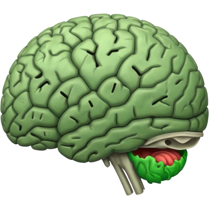 rotting brain, add some green mould emoji