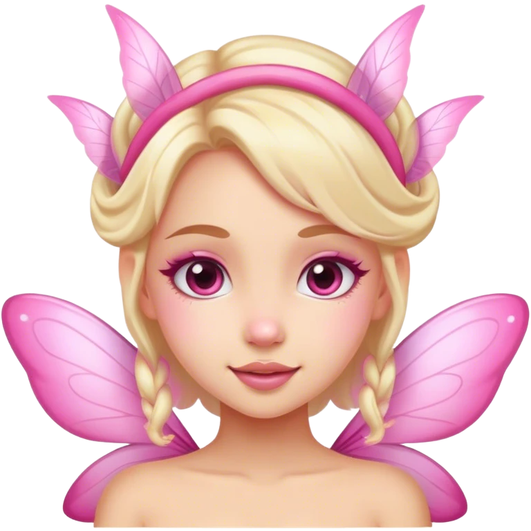 pink fairy face joy emoji