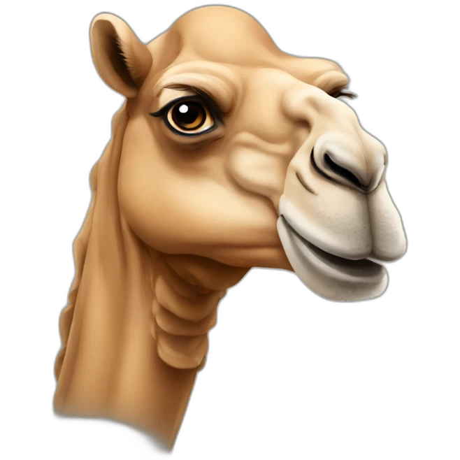 Cartoon camel head emoji