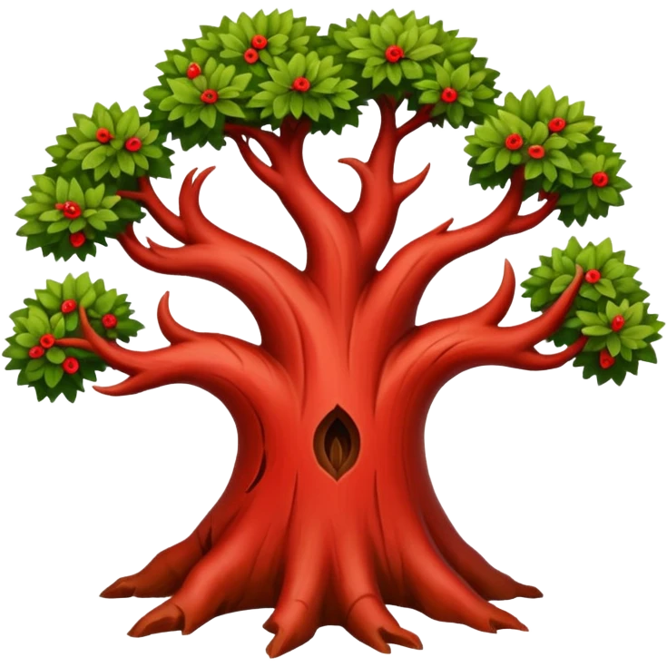 red thorn tree emoji
