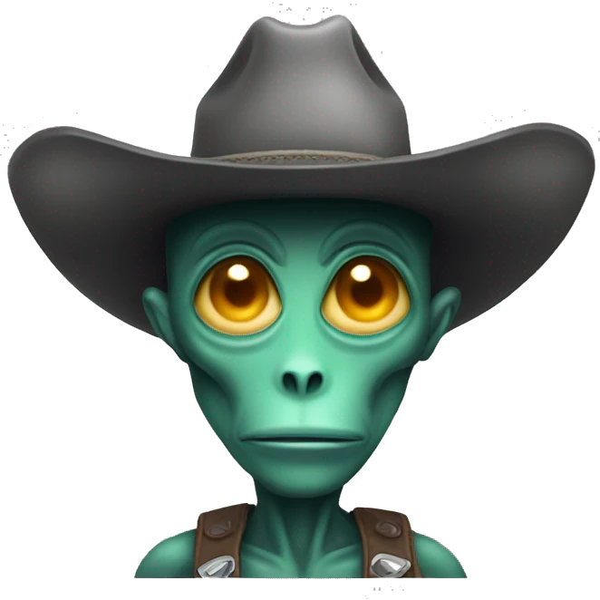 alien with cowboy hat emoji